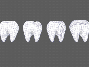 Teeth Cartoon V03 3Dモデル
