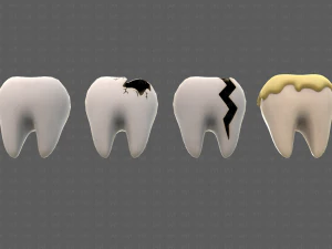 Teeth Cartoon V03 3D Model