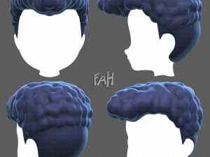 Cabelo Base para Menino V58 Modelo 3D