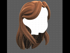Base Hair for girl V58 3D Model