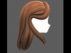 Base Hair for girl V58 3D Model