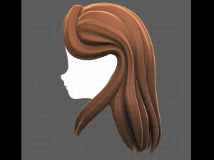 Base Hair for girl V58 3D Model