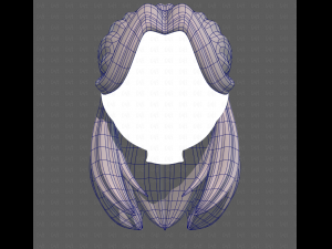 Base Hair for girl V58 3D Model