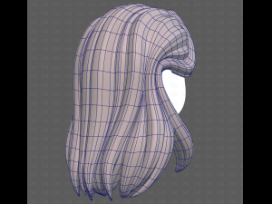 Base Hair for girl V58 3D Model