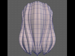 Base Hair for girl V58 3D Model