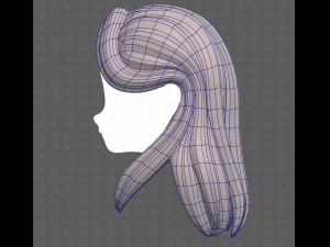 Base Hair for girl V58 3D Model
