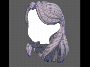 Base Hair for girl V58 3D Model