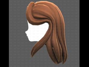 Base Hair for girl V58 3D Model