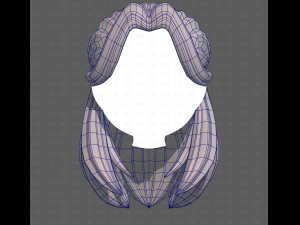 Base Hair for girl V58 3D Model