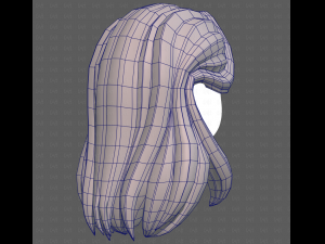 Base Hair for girl V58 3D Model
