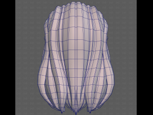 Base Hair for girl V58 3D Model