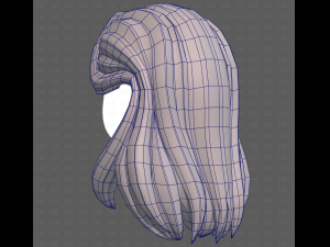 Base Hair for girl V58 3D Model