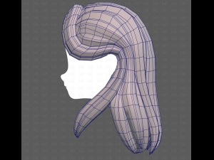 Base Hair for girl V58 3D Model