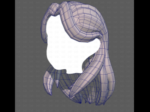 Base Hair for girl V58 3D Model