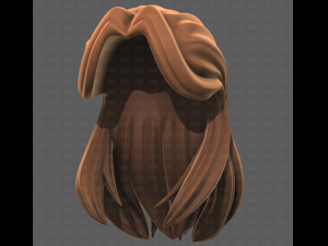 Base Hair for girl V58 3D Model