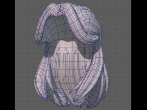 Base Hair for girl V58 3D Model
