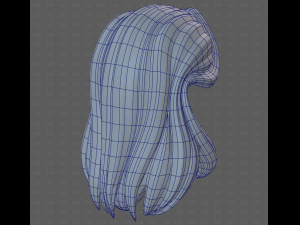 Base Hair for girl V58 3D Model