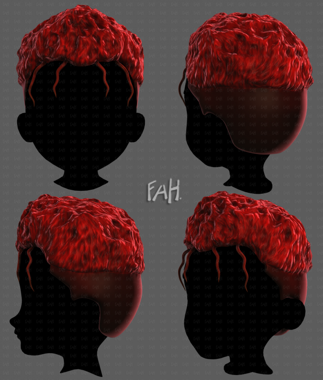 3D Hair style for boy V118 Model 3D .c4d .max .obj .3ds .fbx .stl .blend 
