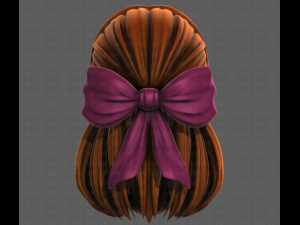 3D Hair style for girl V118 3D-Modell