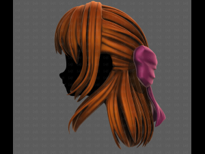 3D Hair style for girl V118 3D-Modell