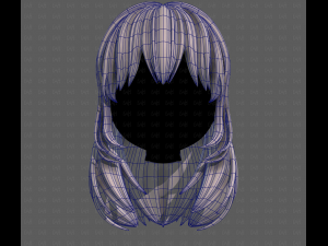 3D Hair style for girl V118 3D-Modell
