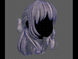 3D Hair style for girl V118 3D-Modell