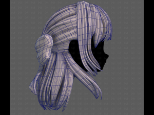 3D Hair style for girl V118 3D-Modell