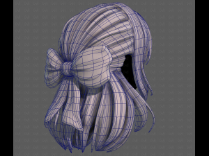 3D Hair style for girl V118 3D-Modell