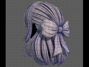 3D Hair style for girl V118 3D-Modell