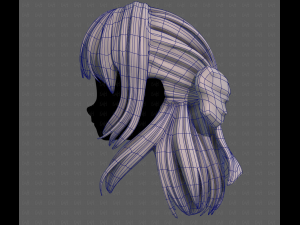 3D Hair style for girl V118 3D-Modell