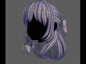 3D Hair style for girl V118 3D-Modell