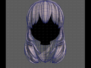 3D Hair style for girl V118 3D-Modell