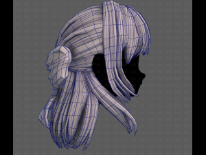 3D Hair style for girl V118 3D-Modell