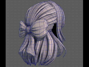 3D Hair style for girl V118 3D-Modell
