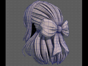 3D Hair style for girl V118 3D-Modell