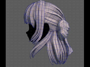 3D Hair style for girl V118 3D-Modell