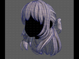 3D Hair style for girl V118 3D-Modell