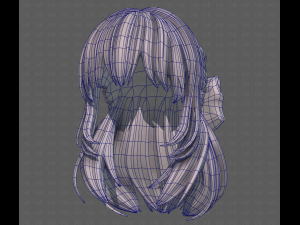 3D Hair style for girl V118 3D-Modell