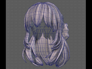 3D Hair style for girl V118 3D-Modell