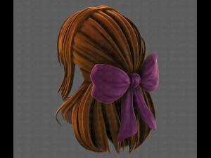 3D Hair style for girl V118 3D-Modell