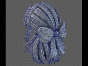 3D Hair style for girl V118 3D-Modell