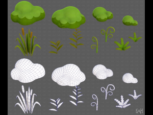 Trees Cartoon V51 3D Model