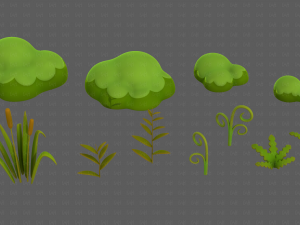 Trees Cartoon V51 3D Model