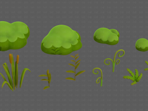 Trees Cartoon V51 3D Model