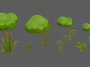 Trees Cartoon V51 3D Model