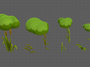 Trees Cartoon V51 3D Model