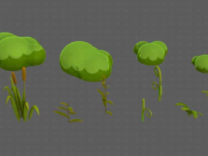 Trees Cartoon V51 3D Model