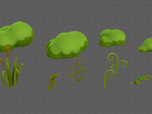 Trees Cartoon V51 3D Model