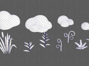 Trees Cartoon V51 3D Model