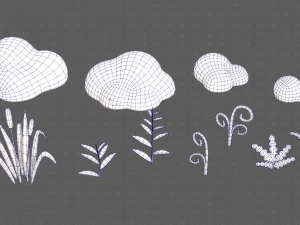 Trees Cartoon V51 3D Model